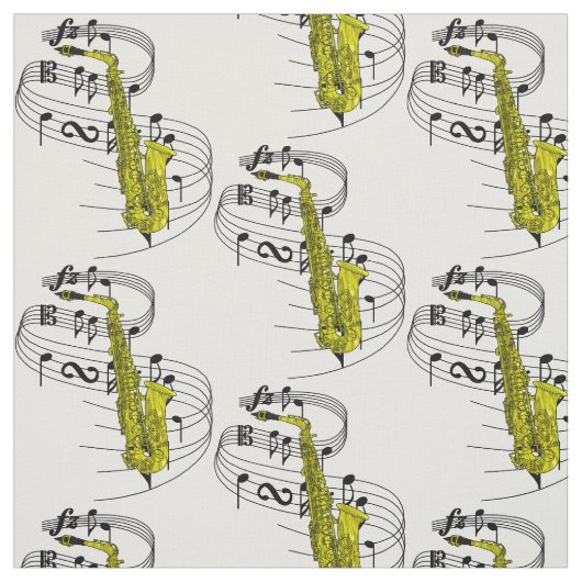 Saxophon Stoff (Muster)