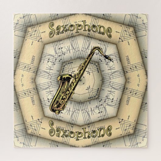 Saxophon ~ Strange Musical Design ~ Unique ~ Puzzle (Vertikal)