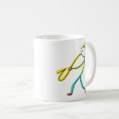 Saxophon-Strichmännchen Kaffeetasse (VorderseiteRechts)