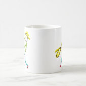 Saxophon-Strichmännchen Kaffeetasse (Mittel)