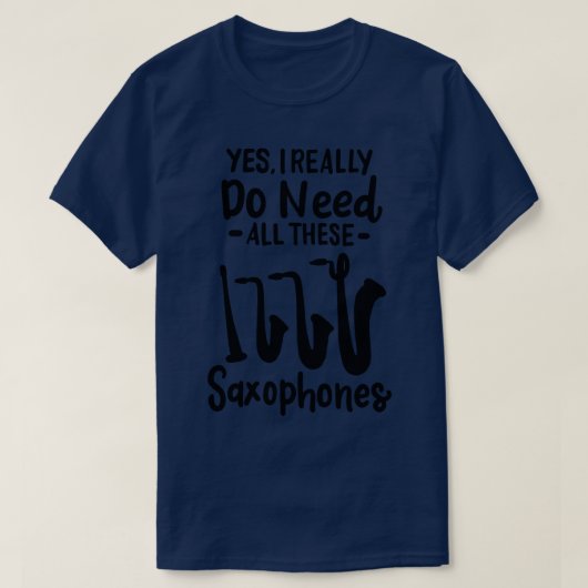 Saxophon Typen 2 T-Shirt (Design vorne)