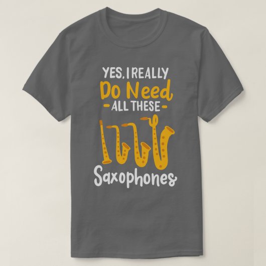 Saxophon Typen 3 T-Shirt (Design vorne)