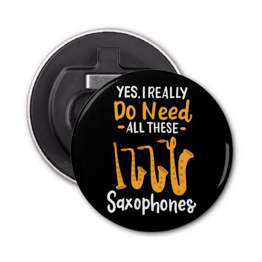 Saxophon-Typen Flaschenöffner (Vorderseite)