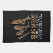 Saxophon-Typen Geschirrtuch (Horizontal)