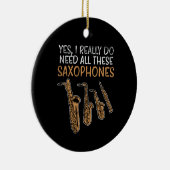 Saxophon-Typen Keramik Ornament (Rechts)