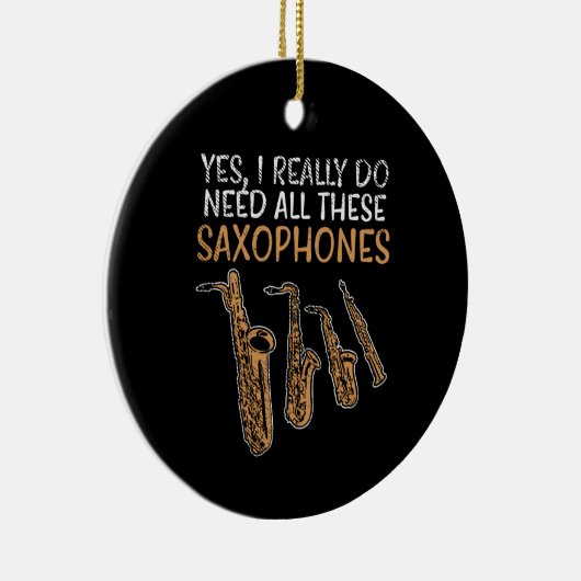 Saxophon-Typen Keramik Ornament (Rechts)