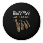 Saxophon-Typen Keramikknauf (Vorderseite)