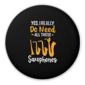 Saxophon-Typen Keramikknauf (Vorderseite)