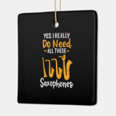 Saxophon-Typen Keramikornament (Links)