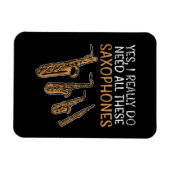 Saxophon-Typen Magnet (Horizontal)