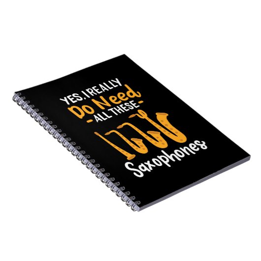 Saxophon-Typen Notizblock (Rechte Seite)