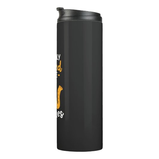 Saxophon-Typen Thermosbecher (Nach rechts gedreht)