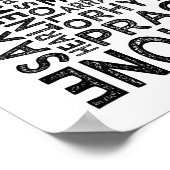 Saxophon Typografie Poster (Ecke)