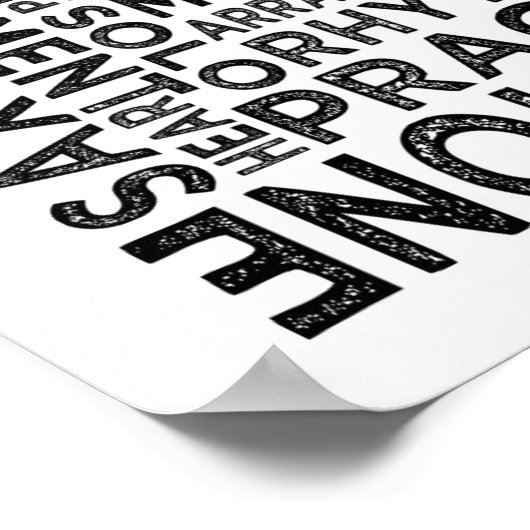 Saxophon Typografie Poster (Ecke)