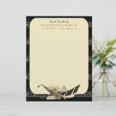 Saxophon-u. Klavier-Musik-Briefkopf Briefbogen (Stehend Vorderseite)