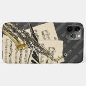Saxophon u. Klavier-Musik Case-Mate iPhone Hülle (Rückseite (Horizontal))