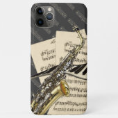 Saxophon u. Klavier-Musik Case-Mate iPhone Hülle (Rückseite)