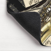 Saxophon-u. Klavier-Musik-Entwurf Mousepad (Ecke)