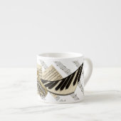 Saxophon u. Klavier-Musik Espressotasse (Vorderseite Rechts)