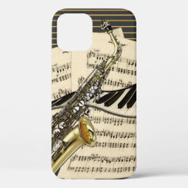 Saxophon-u. Klavier-Musik-Illustration Case-Mate iPhone Hülle