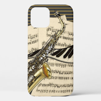 Saxophon-u. Klavier-Musik-Illustration Case-Mate iPhone Hülle