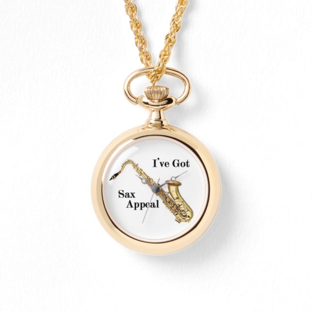 Saxophon-Uhr Armbanduhr (Vorderseite)