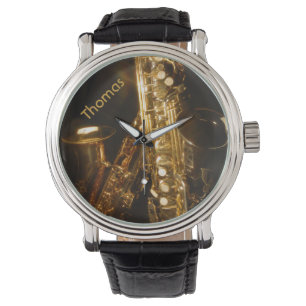 Saxophon-Uhr Armbanduhr