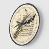 Saxophon und Klaviermusik Design Uhr (Winkel)