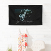 Saxophon und Musiknoten Banner (Insitu)