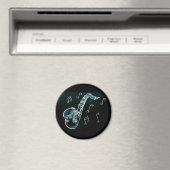 Saxophon und Noten Magnet (In Situ (Geschirrspüler))