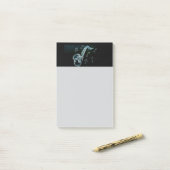 Saxophon und Noten Post-it Klebezettel (Auf Schreibtisch)