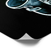 Saxophon und Noten Poster (Ecke)