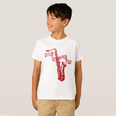 Saxophon und Noten T-Shirt (Vorne ganz)