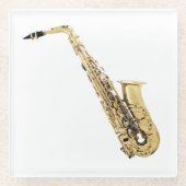 Saxophon-Untersetzer Glasuntersetzer (Vorderseite)