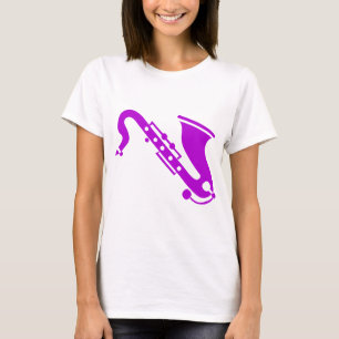 Saxophon - Violett T-Shirt