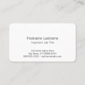 Saxophon Visitenkarte (Rückseite)