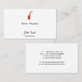 Saxophon Visitenkarte (Vorne/Hinten)