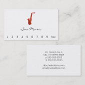 Saxophon Visitenkarte (Vorne/Hinten)