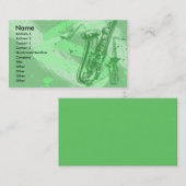 SAXOPHON-VISITENKARTEN VISITENKARTE (Vorne/Hinten)