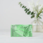 SAXOPHON-VISITENKARTEN VISITENKARTE (Stehend Vorderseite)