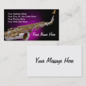 Saxophon-Visitenkarten Visitenkarte (Vorne/Hinten)