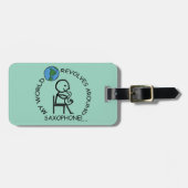 Saxophon - Weltumdrehungen Gepäckanhänger (Vorderseite horizontal)