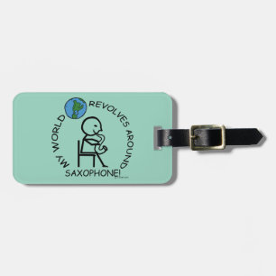 Saxophon - Weltumdrehungen Gepäckanhänger