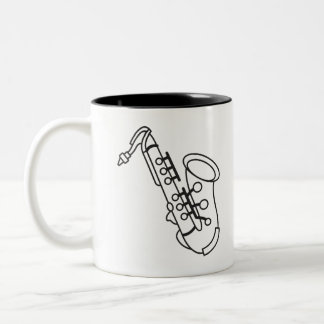 Saxophon Zweifarbige Tasse