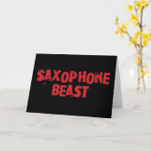 Saxophone Beast Grußkarte Karte (Gelbe Blume)