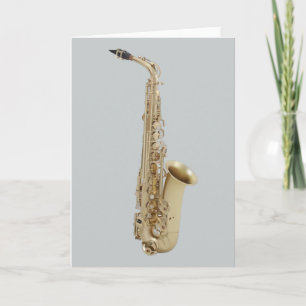 Saxophone Blank Greeting Card Karte