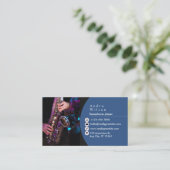 Saxophone Business Card Visitenkarte (Stehend Vorderseite)