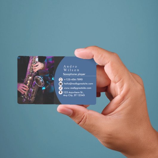 Saxophone Business Card Visitenkarte