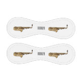 Saxophone Cartoon Illustration Baseball (Paneele)