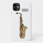 Saxophone Cartoon Illustration Case-Mate iPhone Hülle (Rückseite)